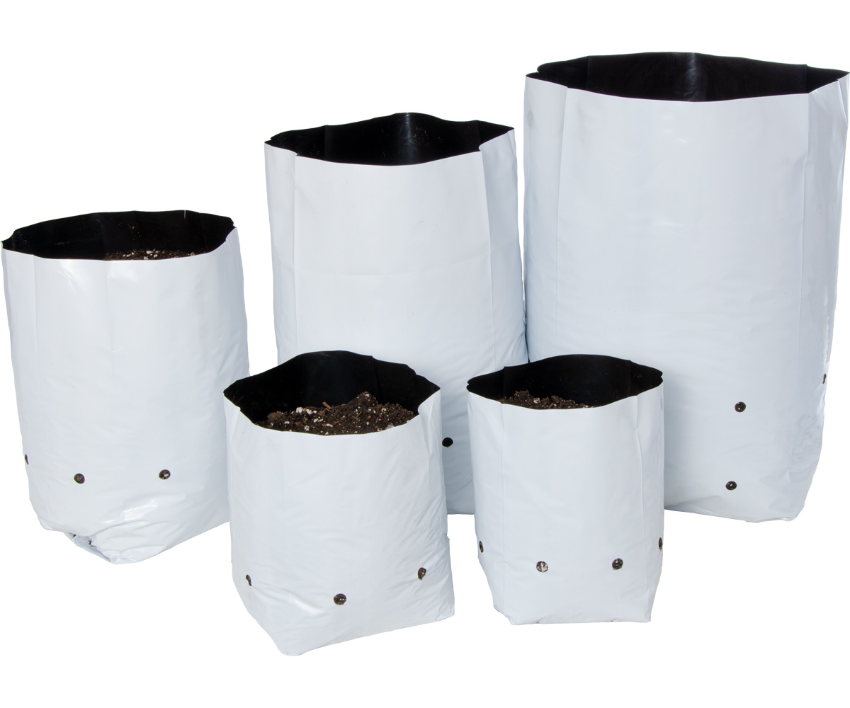 Poly Grow Bags- Black or White - Grow hemp, tomatoes, peppers, cucumbers,  etc (3, 6, 8 and 11 Gallon)